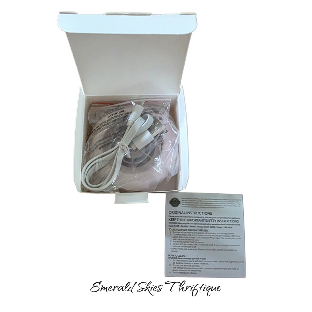 Scentsy Mini Fan Diffuser Air Freshener USB Color blush NIB